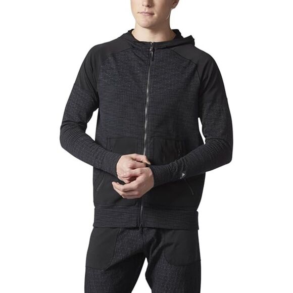 Adidas x Reigning Champ Black Gray Full Zip Hoodie Jacket   Mens Size Large - Picture 1 of 8